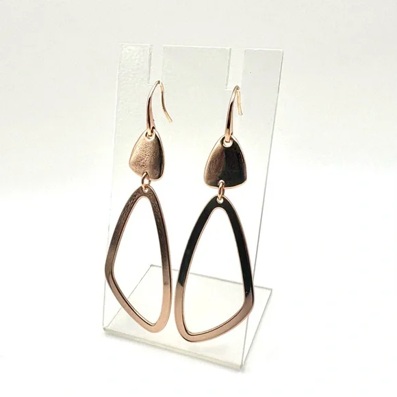 Kendra Scott Kira Rose Gold Drop Dangle Earrings - Picture 3 of 4